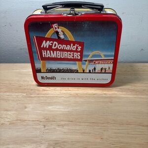 Vintage McDonald's Hamburgers Collectible Tin Lunch Box Mini Metal 1997